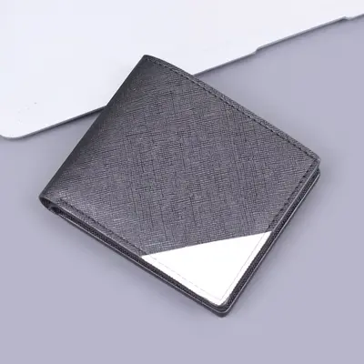 Herren-Kurzbörse aus Leder, Retro-Design, mehrere Kartenfächer
