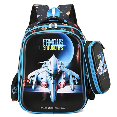 School backpack hard shell 15-inch with stationery box set - 11