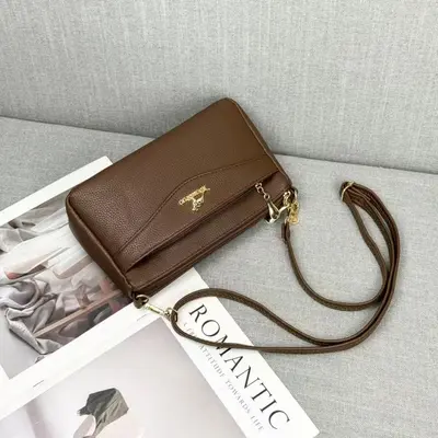 PU Women's Bag Large Capacity Multi-Layer Crossbody Bag Shoulder Bag Versatile Patchwork Bag - 8