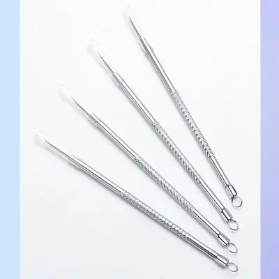 Edelstahl-Mitesser-Entferner-Set, Doppelkopf - 5