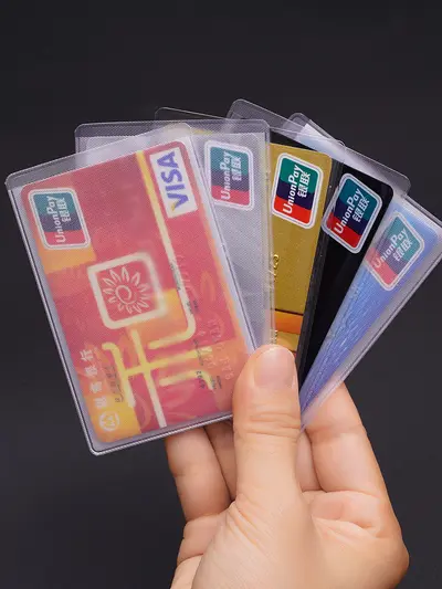 Transparent ID Card Holder, Waterproof Protective Cover, Anti-Magnetic Frosted Bank Card H
