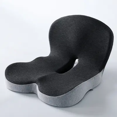Memory Foam Integrated Seat Cushion and Backrest Combined Support Pillow Student Office Long-sitting Chair Pad Car Lumbar Support - 9