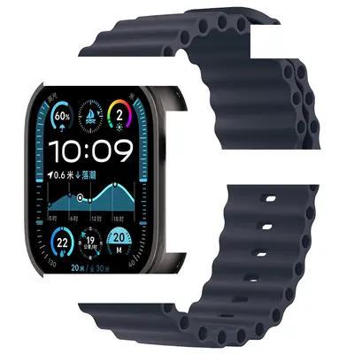 Ocean-Armband für Apple Watch Series 11, Doppelschnalle mit Federverschluss