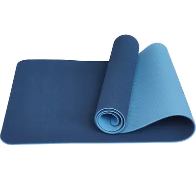 6mm Double-Layer TPE Yoga Mat, Two-Color Fitness Exercise Mat - 12