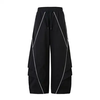 Loose-Fit Casual Boys' Pants with Ribbon Decoration