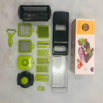 Sebze doğrayıcı çok işlevli, mutfak kesme makinesi - 12