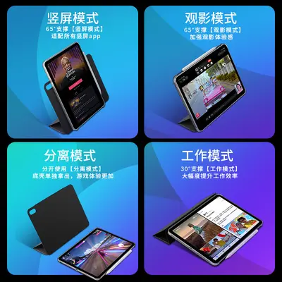 Magnetische iPad-Schutzhülle für Modelle 2022, 10. Generation, 10,9 und 11 Zoll, drehbar,
