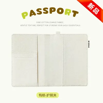 Pasaport sahibi, kimlik kartı sahibi, DIY kanvas kozmetik çantası, taşınabilir seyahat kimlik kartı koruyucu kapak, kart sahibi - 11