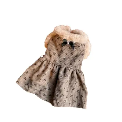 Kleid mit Fleecefutter aus Cord für Katzen und Hunde, für Herbst und Winter