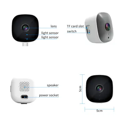 Kablosuz WIFI Kart Kamerası Pencere Akıllı HD Geniş Açı Telefon Uzaktan Kontrol Gözetleme Kamerası Sınırötesi Toptan