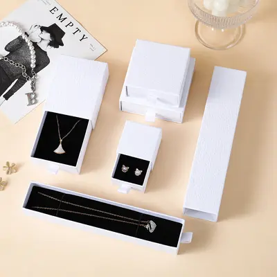 Retro çekmeceli set bileklik küpe takı mücevher kutusu Tanrıça Günü yüzük kolye çekmece kutu toptan