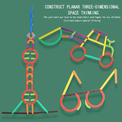 Sınır Ötesi Yeni Tasarım Çocuk Zeka Geliştirici Birleştirilebilir Yapı Blokları Puzzle DIY Sınırsız Şekilli Yaratıcı Yapı Blokları Seti Eğitici Oyuncak