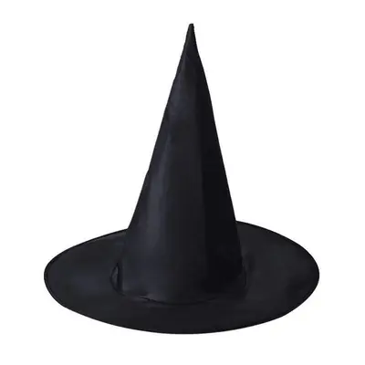 Halloween Black Pleated Mesh Witch Hat with Tassel - 10