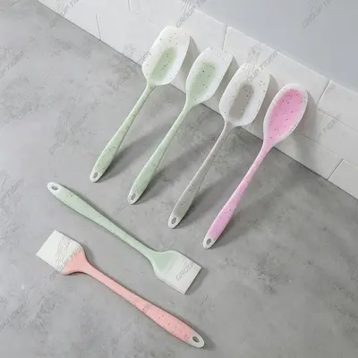 qh Amerikan Tarzı Silikon Kaşık Spatula Seti Silikon Spatula Silikon Tava Spatulası Mutfak Araçları Mutfak Gereçleri Isıya Dayanıklı 230℃ - 3