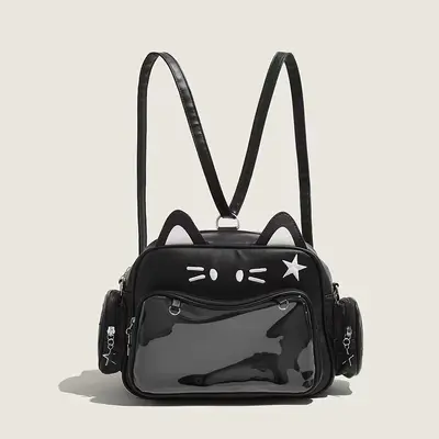 Cute Two-Dimensional Cat Bag, Transparent Crossbody Shoulder Bag for Women - 9
