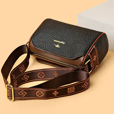 Pillow-Style Women's Bag, Soft Leather, Large Capacity, Crossbody Strap - 4