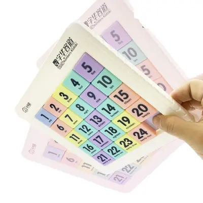 Manyetik sayısal Huarong Yolu matematik bulmaca oyuncağı, çocuklar için