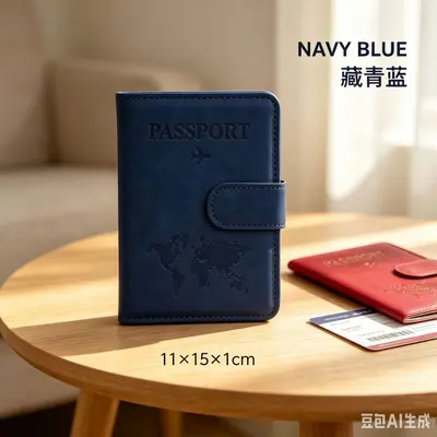 Passport Holder Multifunctional SIM Card Slot Matte PU - 9
