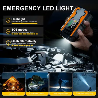 12V Auto-Starthilfegerät mit Luftpumpe und Powerbank