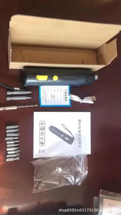 Lityum pil elektrikli tornavida matkap şarj edilebilir vida seti küçük düz saplı tam otomatik elektrikli tornavida hafif ve taşınabilir - 8