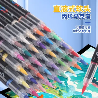 Acrylic Marker with Soft Tip and Opaque Colors for Children and Art Students