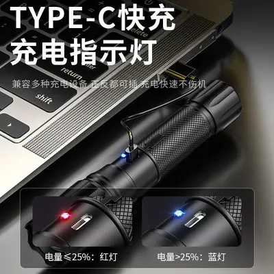 Shenyu LED Güçlü Işıklı Zoom Özellikli USB Şarjlı El Feneri