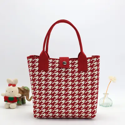 Knitted Tote Bag, Large Capacity, Korean Style Handbag - 9