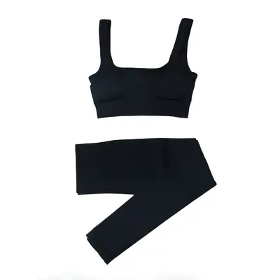 Seamless Yoga Set Open-Back Strappy Women's Suit - 8