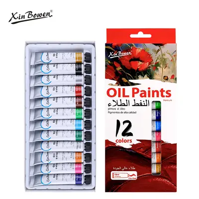 Yağlı boya seti 12 renk, 12ml, öğrenci sanat - 7