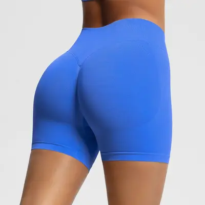 Seamless High-Waist Women's Fitness Shorts, Butt-Lifting, Quick-Dry Yoga Shorts - 12