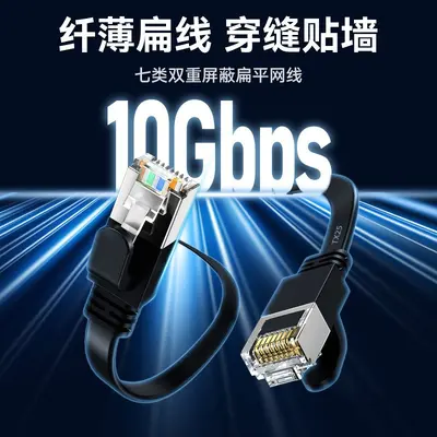 Cat7 Network Patch Cable, Pure Copper, 10 Gigabit