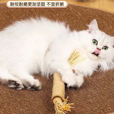 Cat Teaser Wand with Catnip, Durable Chew Stick for Cats - 5
