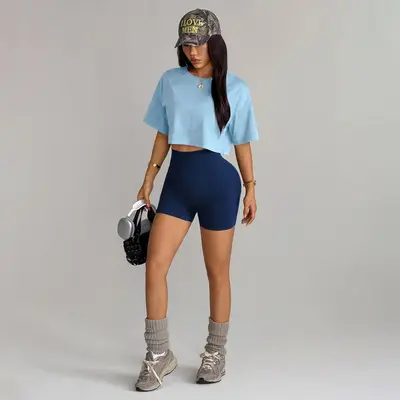 Cross-border Europe and America Seamless Tight High-Waist Shorts with Adjustable Strap Bra Yoga Three-Piece Set Outdoor Sports Suit
