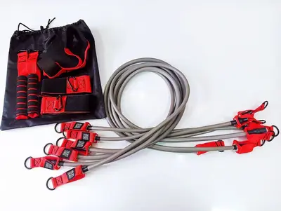 Direnç Bandı Seti 12 Parça Sarı Gri 300 Lb Güç Antrenmanı - 9
