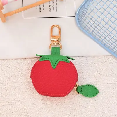 Cute Cartoon Mini Fruit Series Leather Coin Purse Hanging Accessory - 11