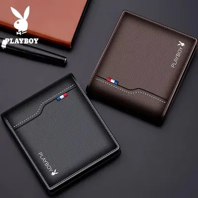 Men's Short Leather Wallet with Integrated Card Holder, Large Capacity - 5