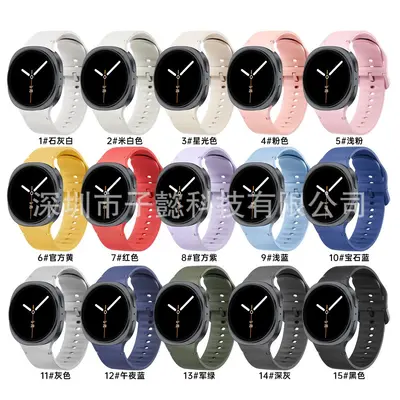 Silikonarmband für Samsung Galaxy Watch8, Klassisch mit Schnalle