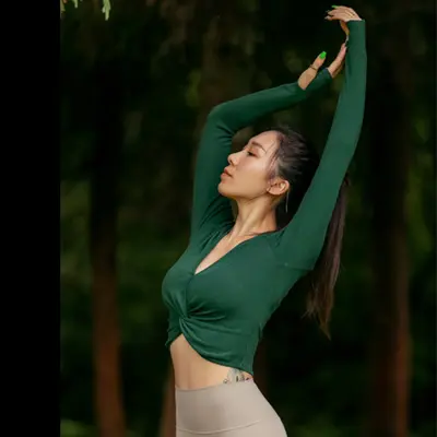 Kadın Uzun Kollu Yoga Üstü, Sonbahar Kış Model Pilates ve Fitness Giyimi - 6