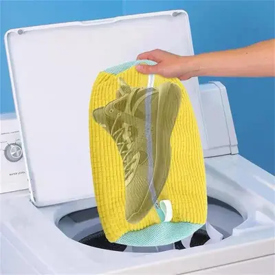 Amazons neue faule Schuhwasch-Tasche, zylindrische Waschmaschinen-Wäschetasche aus Polyester, Schutzschuhtasche, Anti-Verformungs-Waschbeutel
