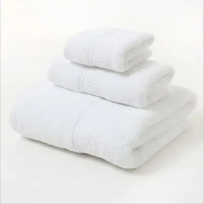 Badetuch-Set, dreiteilig, 100% reine Baumwolle
