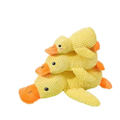 Yellow Duck Dog Chew Toy, Durable Plush Toy for Pets
