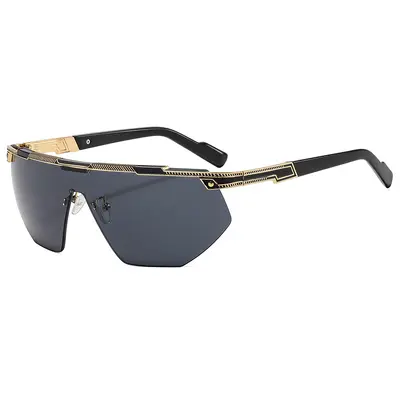 Unisex-Sonnenbrille mit Halbrahmen im Punk-Sportstil, bunt, trendig - 5