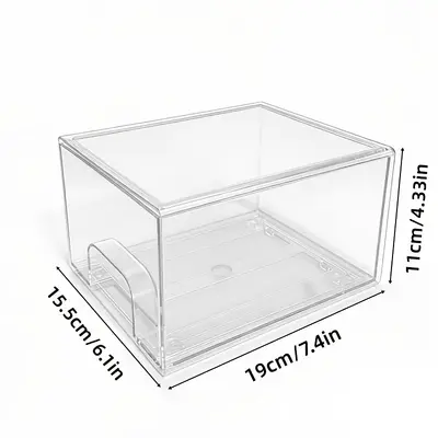 Clear PET cosmetics storage box with drawers - 7