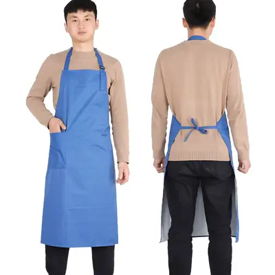 Summer Thin Waterproof Oil-Proof Fabric Apron for Waiters and Kitchen Work