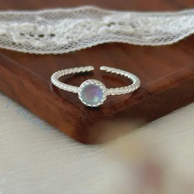S925 Silber Vintage-Ring offen verstellbar - 11