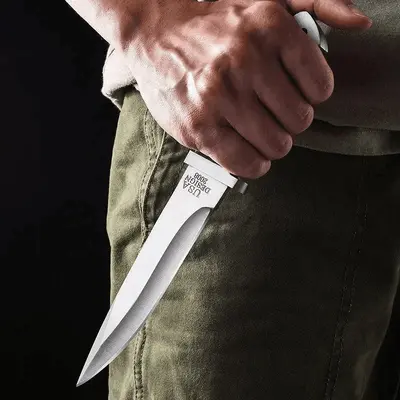 Yangjiang 2008 Tactical Straight Knife, Full Tang, Wooden Handle Survival Knife
