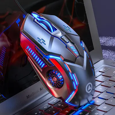 Silver Eagle G5 Sessiz Kablolu Mouse, Oyun ve E-sporlar için Aydınlatmalı, Mekanik Bilgisayar Aksesuarları, Sınır Ötesi Amazon Toptan Satışı için Özel Model