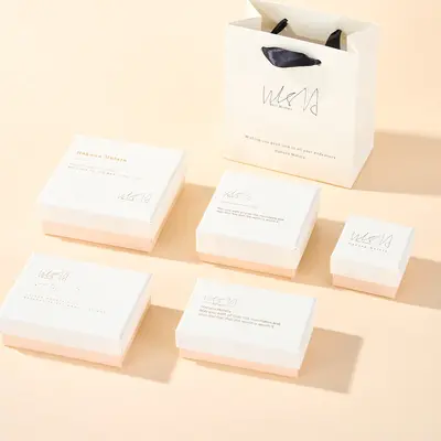 Fresh and Simple Jewelry Box Bracelet Necklace Packaging Box Gift Box Valentine's Day Gift Box Ring Earring Jewelry Box