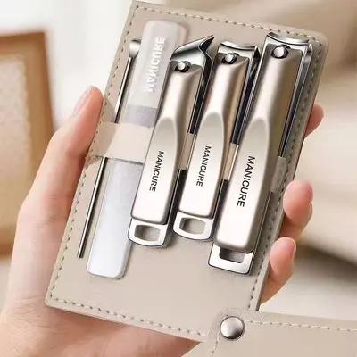 Carbon steel nail care set, 6 pieces