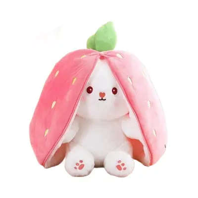 Peluş oyuncak bebek bebek yastık toptan çilek tavşan tavşan havuç doğum günü hediyesine dönüştü - 6